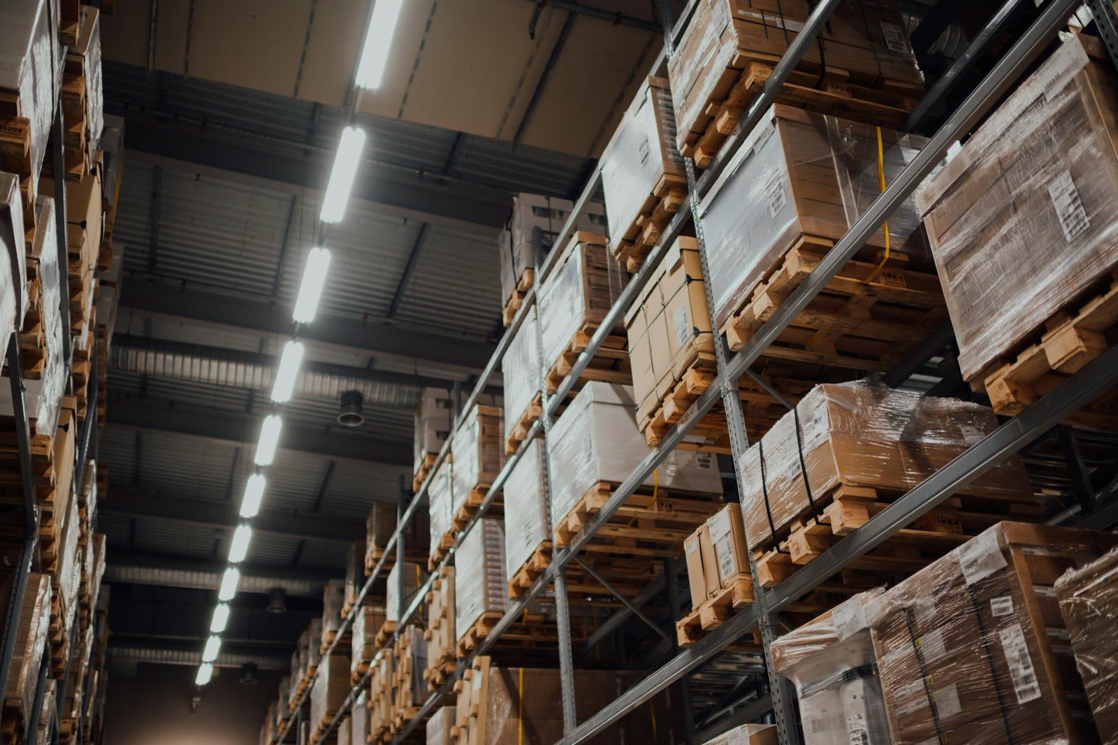 Pallet racking at the distribution facility