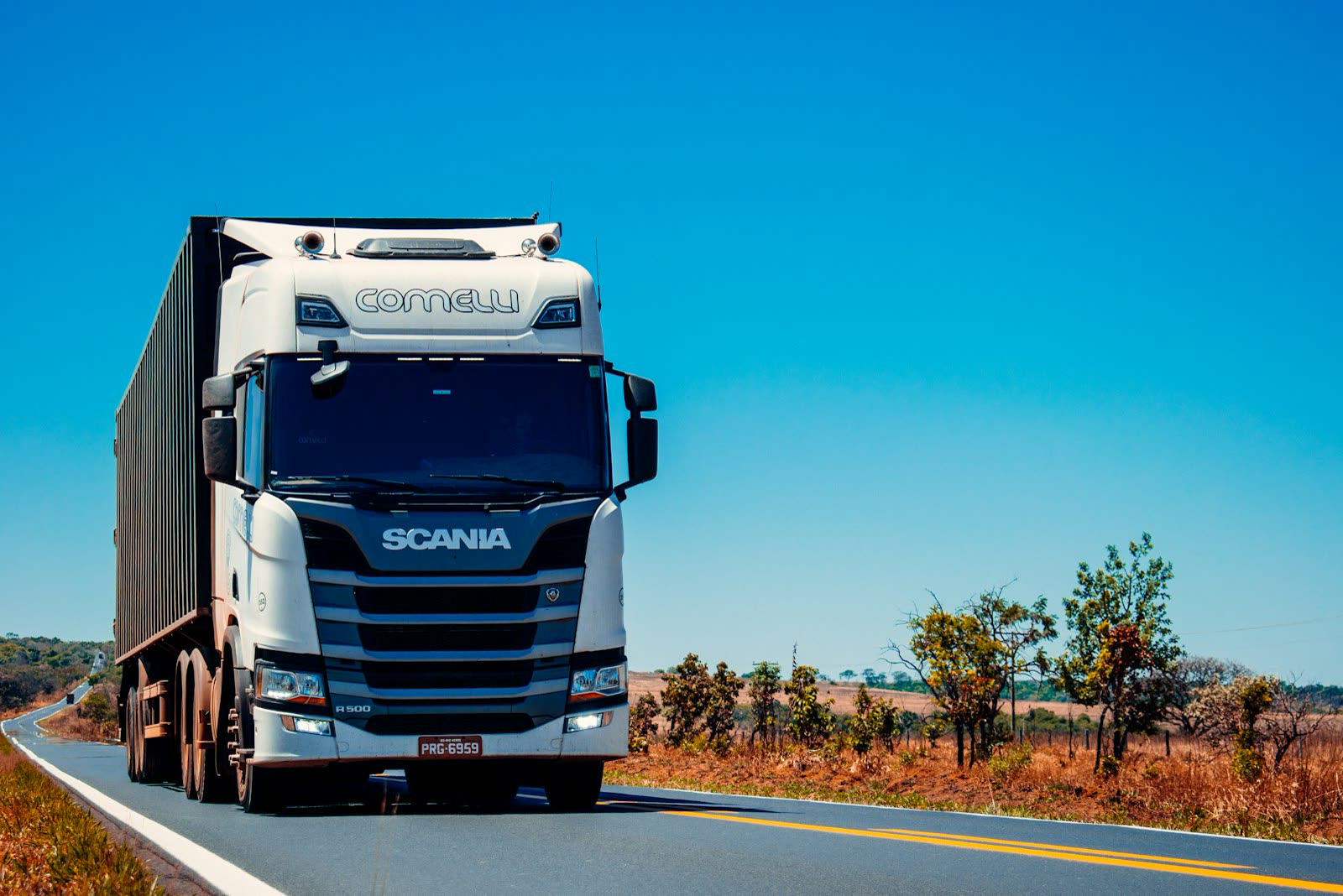 Refrigerated truck on a Queensland highway